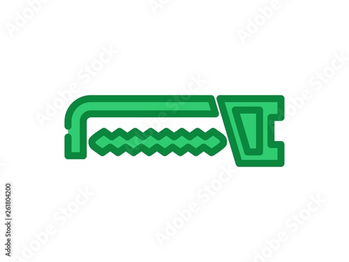 hacksaw filled line vector icon
