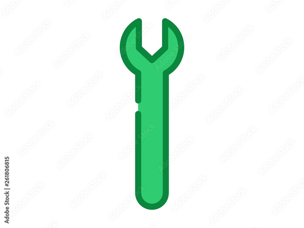 wrench filled line vector icon wrench filled line vector icon