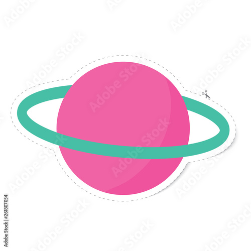 sticker planet vector