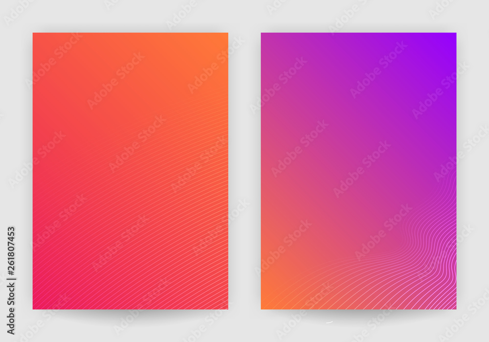 Abstract modern cool gradient with line wave, vector background