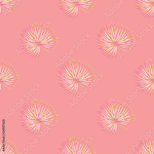 vector seamless pattern with palm leaves