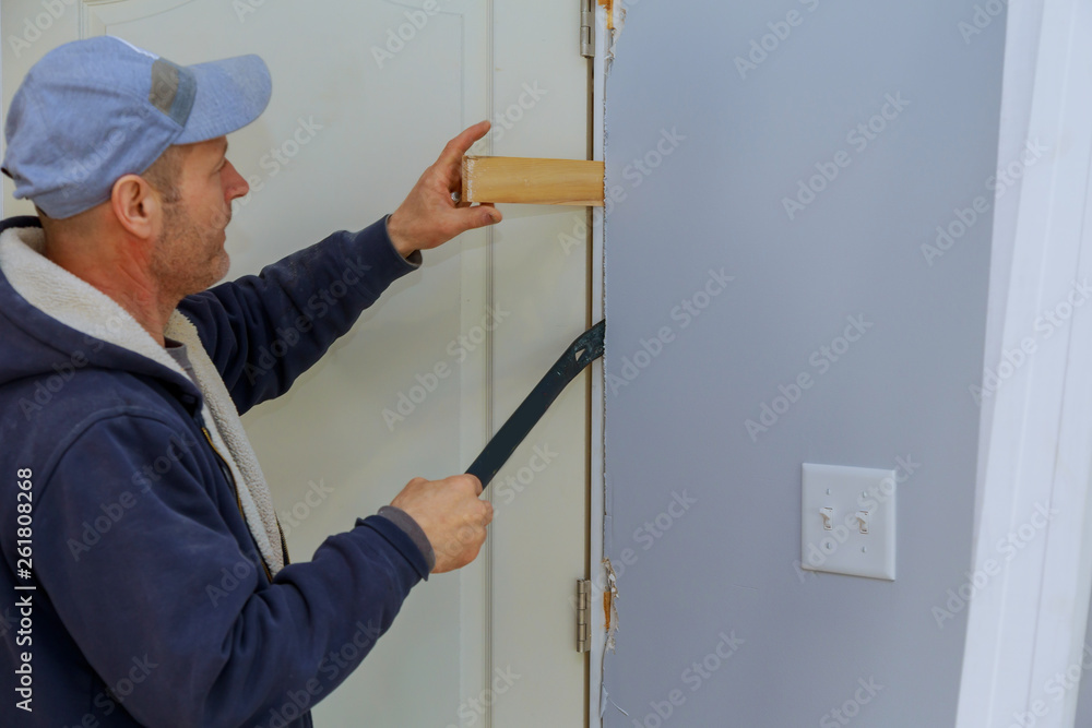 Service for repair fix new door for interior in the house