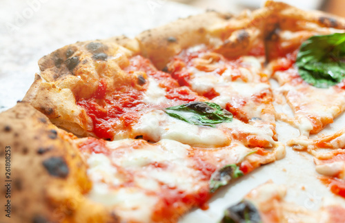 Canvas Print Slices of pizza margherita