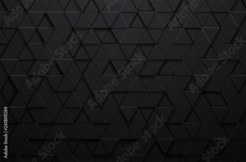 Abstract 3d vector black triangle background,grunge surface-illustration