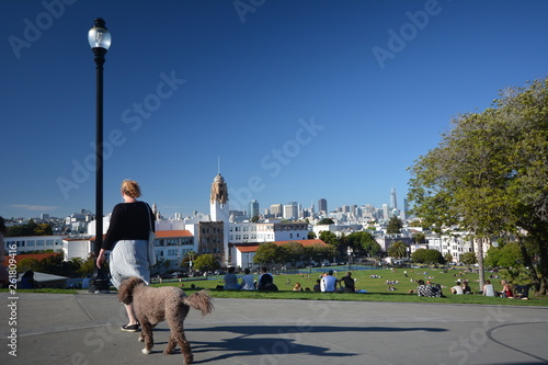 Spring Impressions from Dolores Park in San Francisco from May 1, 2017, California USA photo