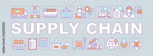 Production process word concepts banner