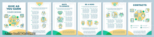 Volunteering brochure template layout