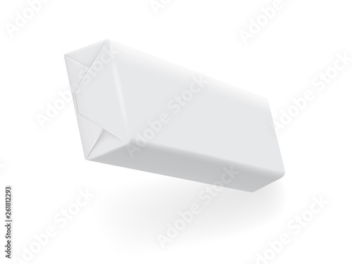  paper packaging on white background mock up