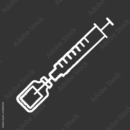 Vaccine chalk icon