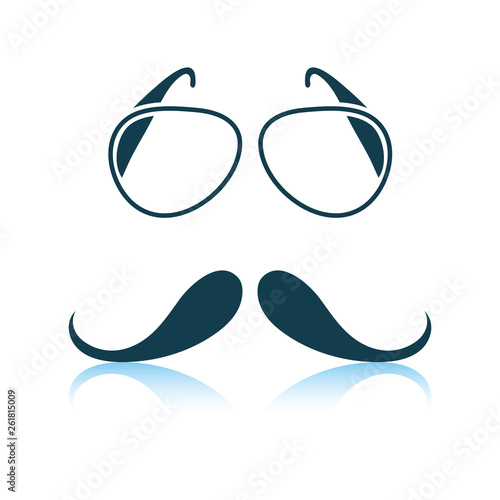 Glasses and mustache icon