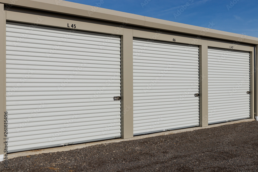 Numbered self storage and mini storage garage units II Numbered self storage and mini storage garage units II