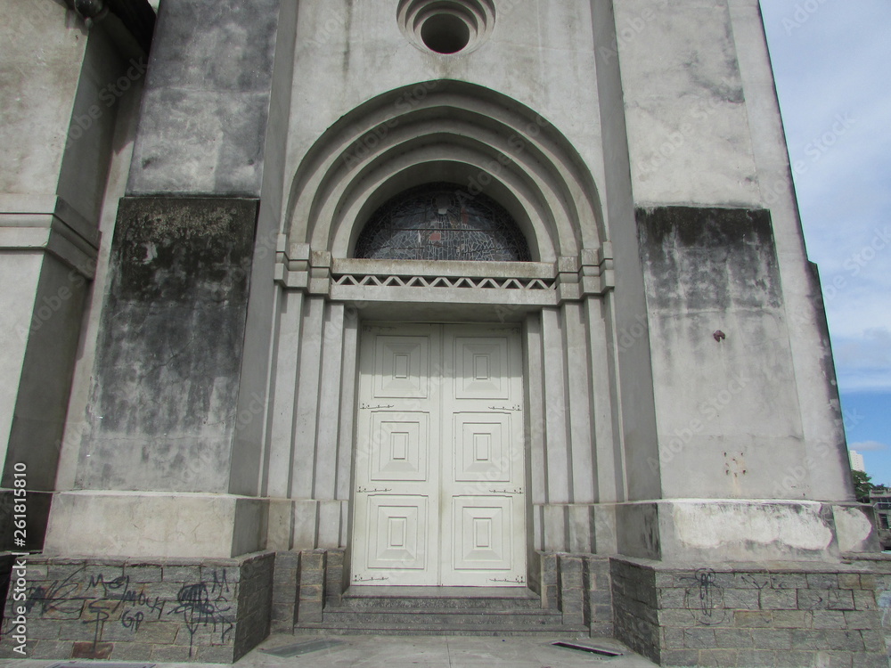 Wooden door in Metropolitan Cathedral of Fortaleza Wooden door in Metropolitan Cathedral of Fortaleza