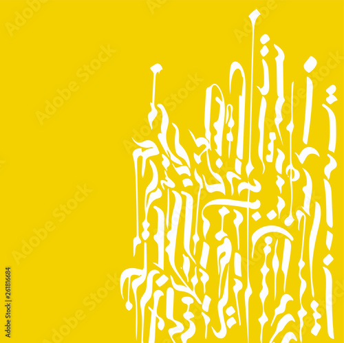 Gothic abstract calligraphy. Fraktur. Vector hand drawn illustraton. Letters background