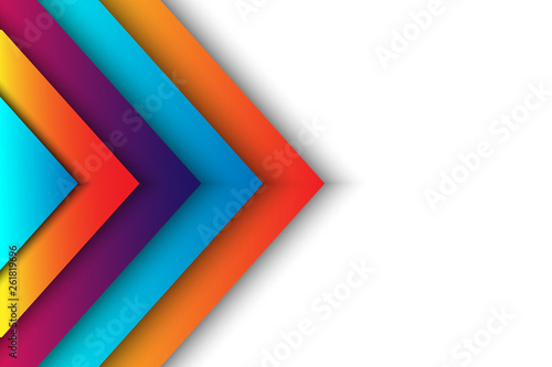 Colorful Geometric Papercut Background © Guna Studio