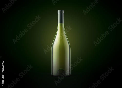 Wine bottle on background. Product packaging brand design. Mock up drink with place for you lable and text.
