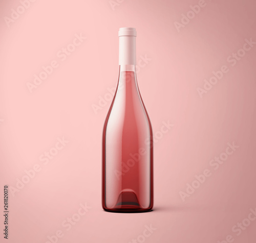 Wine bottle on background. Product packaging brand design. Mock up drink with place for you lable and text.