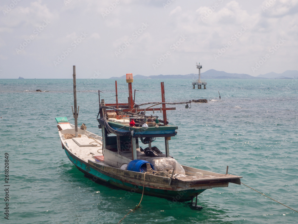 fishing boat near the island. Koh Phangan fishing boat near the island. Koh Phangan