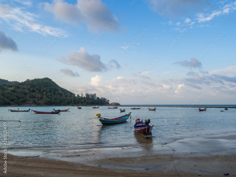 fishing boat near the island. Koh Phangan fishing boat near the island. Koh Phangan