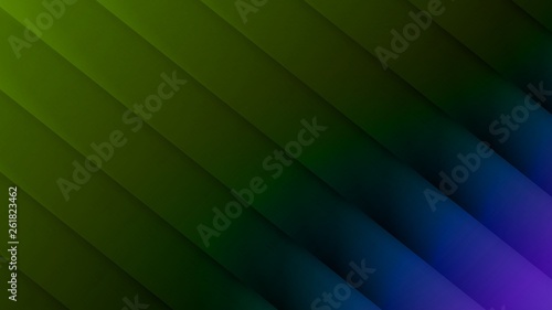 Abstract 16:9 size background with light diagonal shapes. Colorful layers fluid motion design.