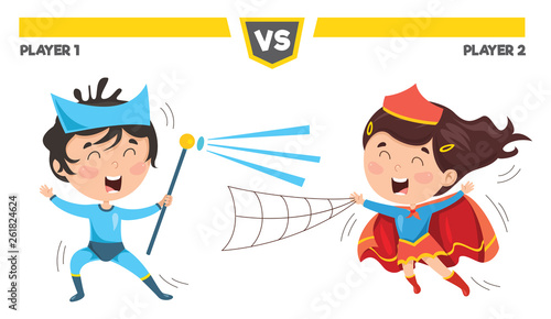 Vector Illustration Of Superheroes