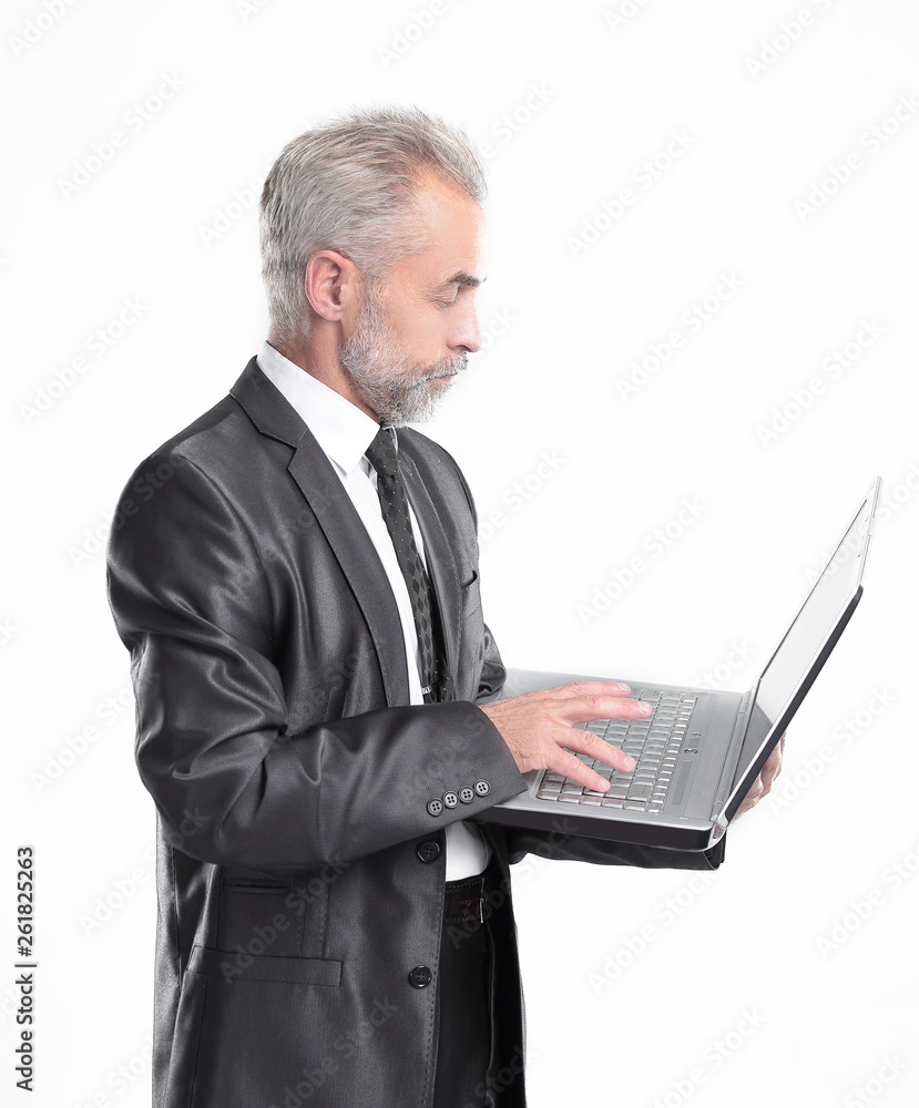 successful confident businessman looking at the camera.isolated on white successful confident businessman looking at the camera.isolated on white