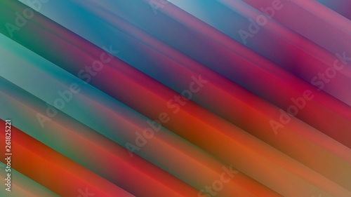 Abstract 16:9 size background with light diagonal shapes. Colorful layers fluid motion design.