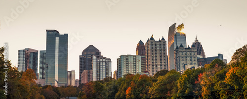 A view of the midtown Atlanta skyline from the nostalgic Piedmont Park. photo