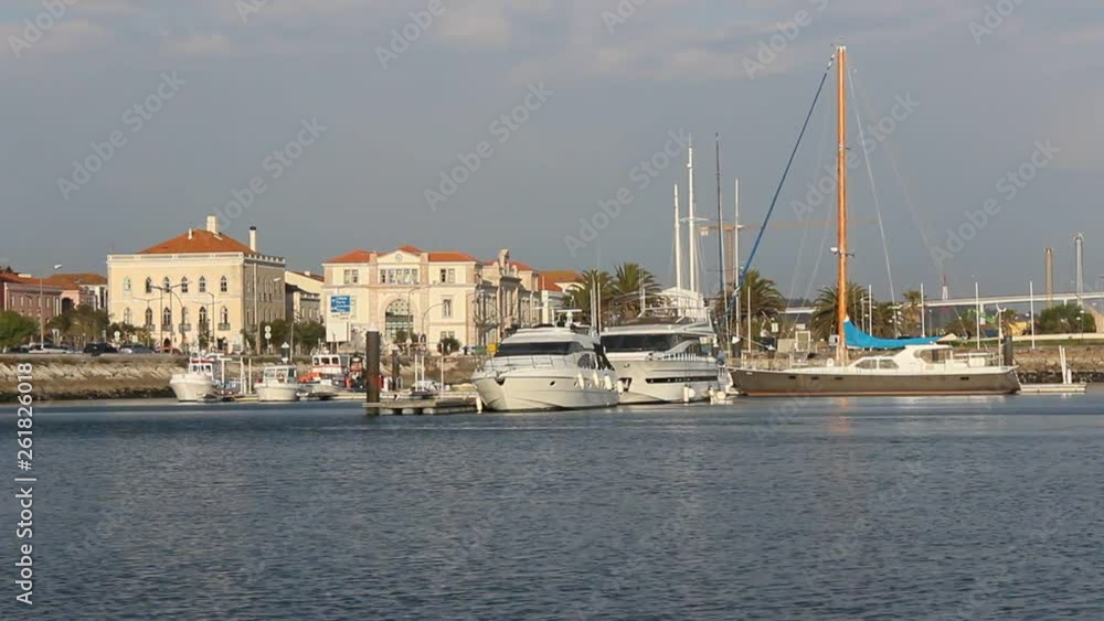 Boats in the marina on a sunny day Boats in the marina on a sunny day