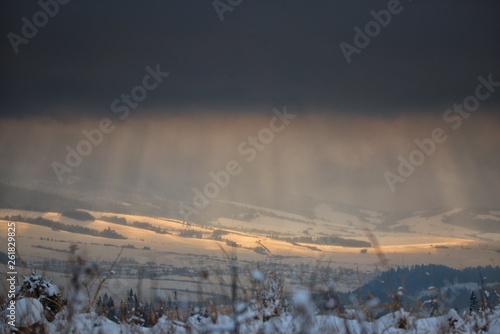 clouds over landscape