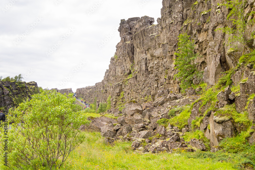 Thingvellir site, famous Icelandic landmark. Golden circle