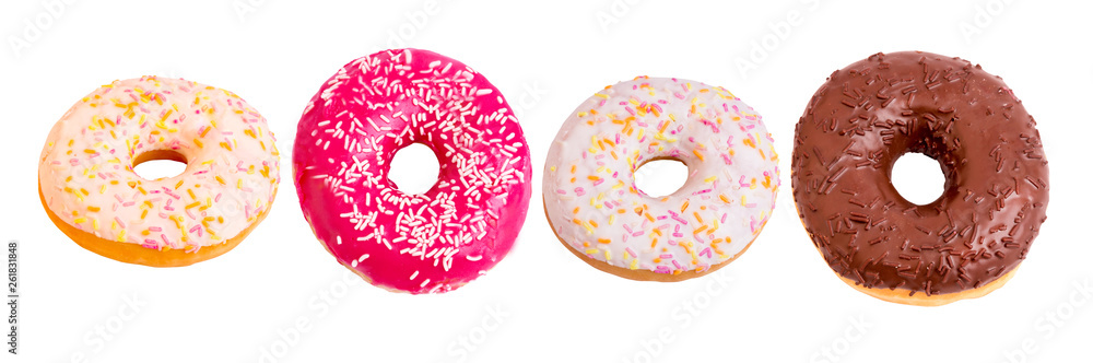 donuts set isolated on white background donuts set isolated on white background