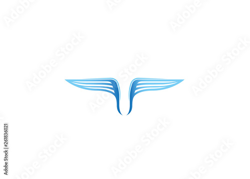 Free Download Creative Blue Wings Logo - GFXLoad