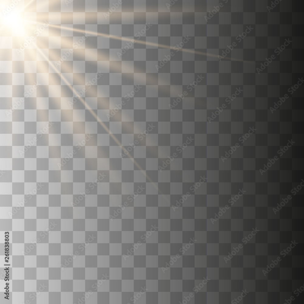Vector transparent sunlight special lens. Vector transparent sunlight special lens.