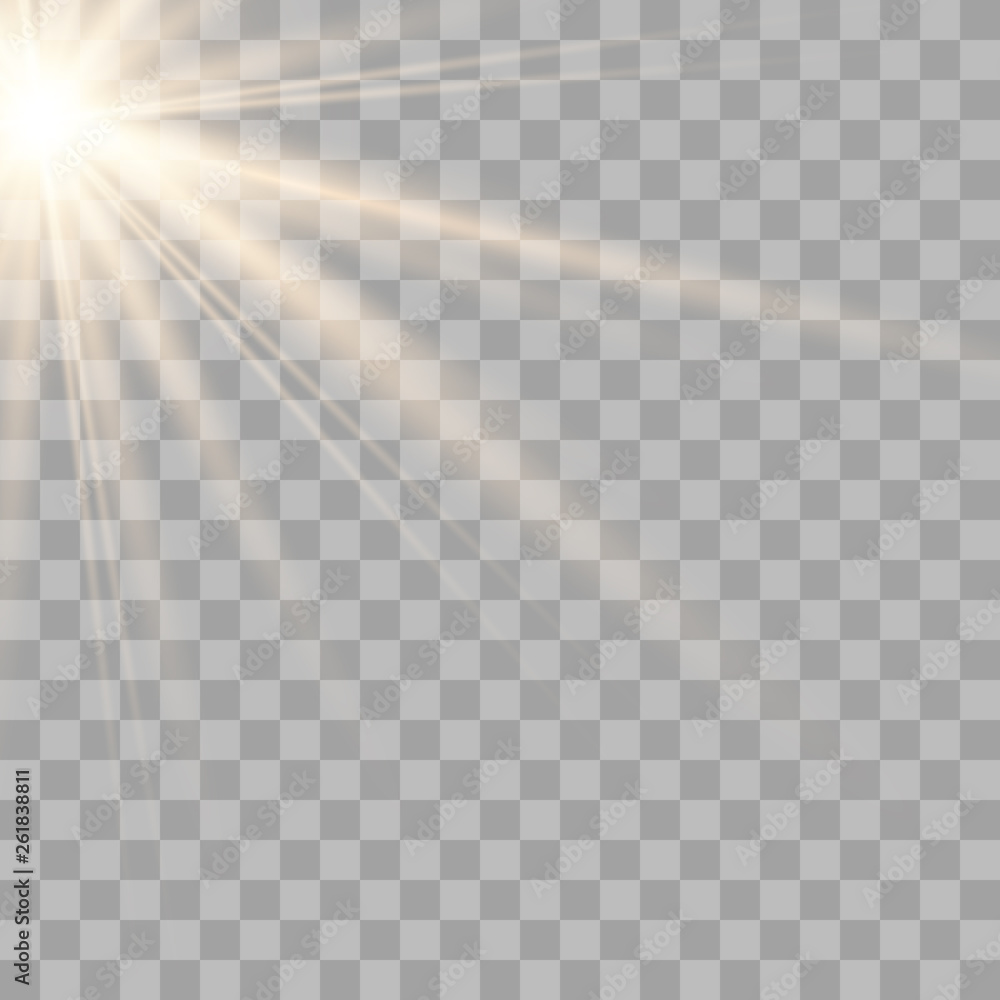 Vector transparent sunlight special lens. Vector transparent sunlight special lens.