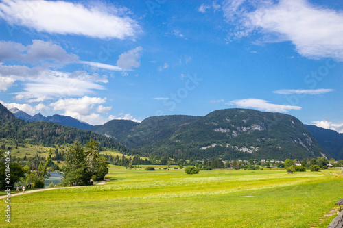 Wallpaper Mural Summer sunny scene of mountains in Triglav National Park in Slovenia Torontodigital.ca