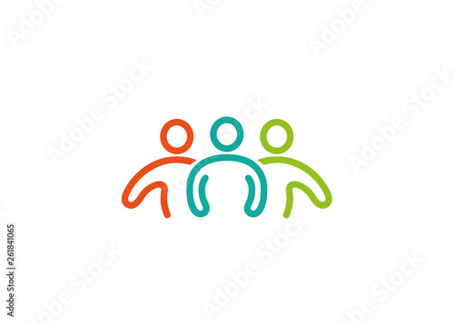 Creative Three People Logo