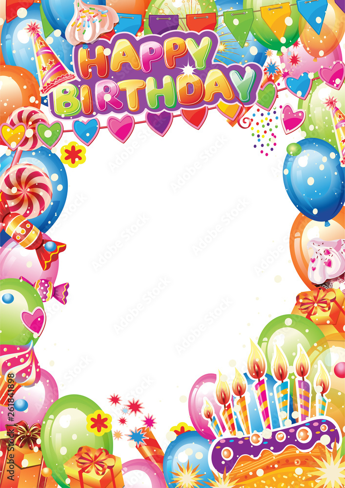 Birthday card with place for text Birthday card with place for text