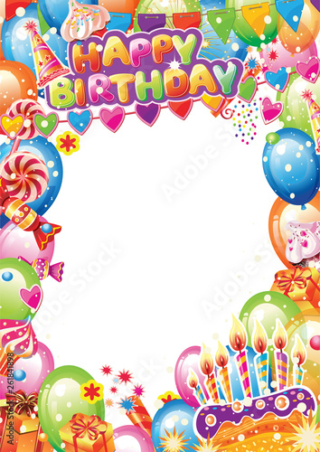 Birthday card with place for text