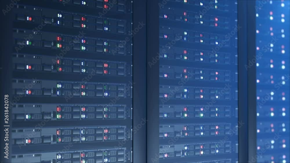Servers close up. Modern data center. Servers close up. Modern data center.