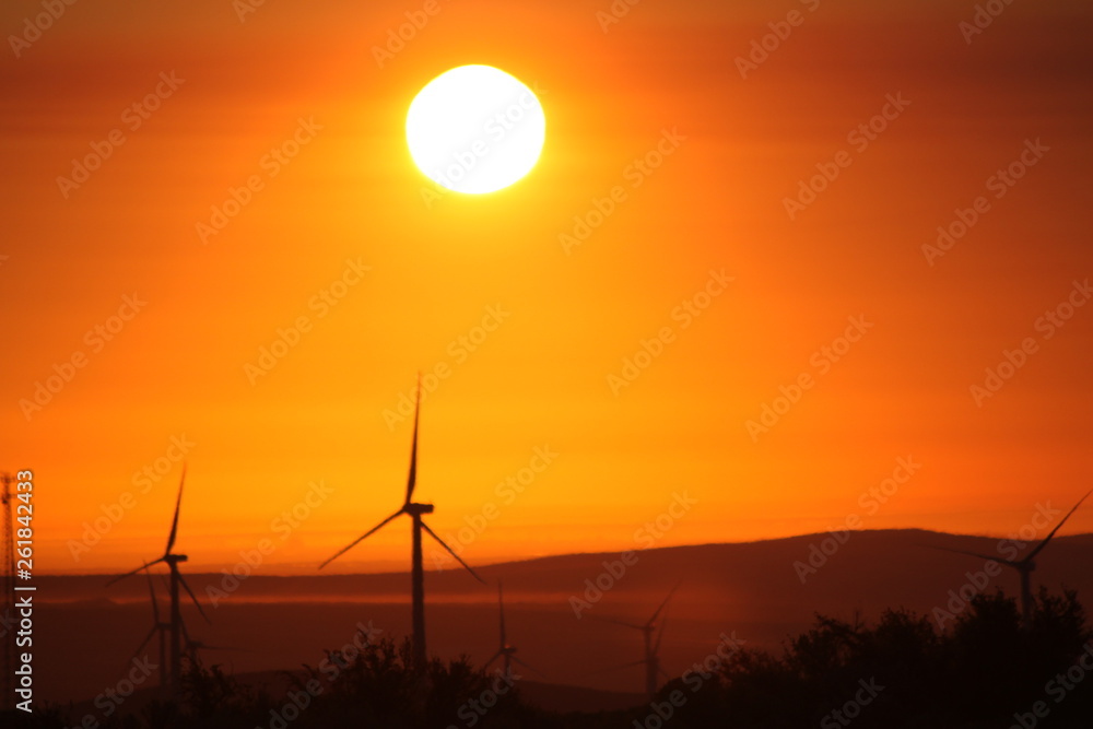 Central Washington Wind Turbines at Sunrise Central Washington Wind Turbines at Sunrise