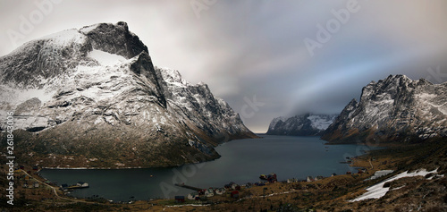 Kjerkfjorden winter panorama photo