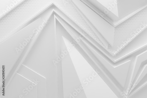 white light 3d graphics background illustration pattern. abstract blank with copy space.