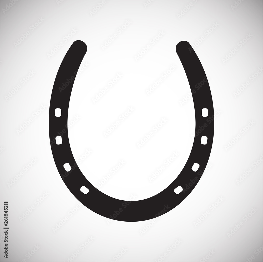Horse shoe icon on background for graphic and web design. Simple vector sign. Internet concept symbol for website button or mobile app. Horse shoe icon on background for graphic and web design. Simple vector sign. Internet concept symbol for website button or mobile app.