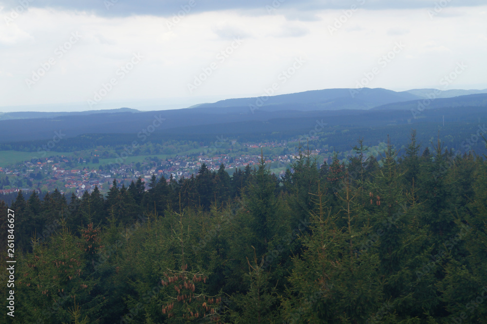Panoramablick in den Harz