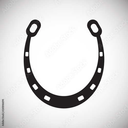 Horse shoe icon on background for graphic and web design. Simple vector sign. Internet concept symbol for website button or mobile app.