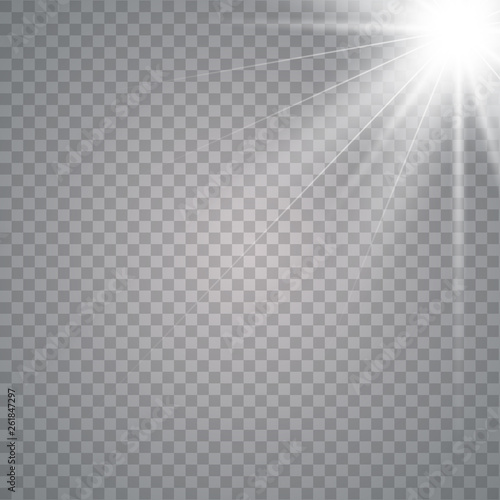 Sunlight on a transparent background.