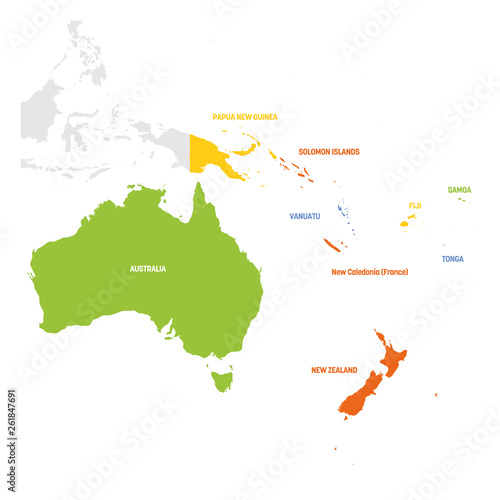 Obraz na plátně Australia and Oceania Region