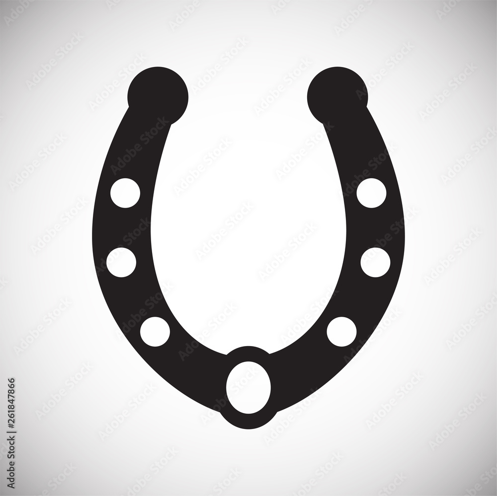 Horse shoe icon on background for graphic and web design. Simple vector sign. Internet concept symbol for website button or mobile app. Horse shoe icon on background for graphic and web design. Simple vector sign. Internet concept symbol for website button or mobile app.