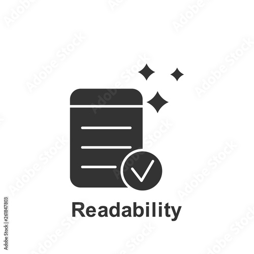 Online marketing, readability icon. Element of online marketing icon. Premium quality graphic design icon. Signs and symbols collection icon for websites, web design