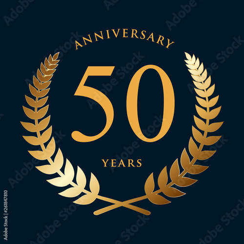 Fifty years of anniversary. Isolated vector illustration